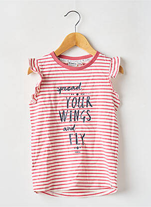 Tricou croială cambrată mâneci scurte roz GARCIA fată