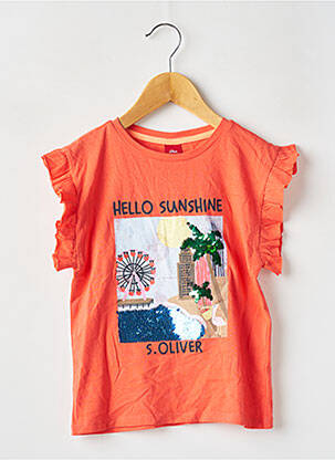 Tricou elasticitate mâneci scurte portocalie S.OLIVER fată