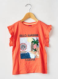 Tricou elasticitate mâneci scurte portocaliu S.OLIVER fille