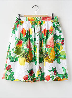 Fustă midi imprimeu floral verde GUESS fată