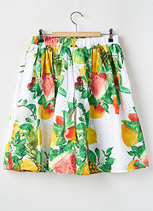 Fustă midi imprimeu floral verde GUESS fată