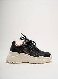 Adidași material neted toc de 4 la 6 cm negru VICTORIA femeie