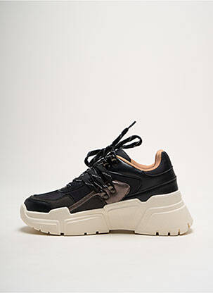 Adidași material neted toc de 4 la 6 cm negru VICTORIA femeie