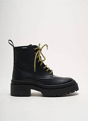 Botine/ghete material neted toc de 4 la 6 cm negru VICTORIA femeie