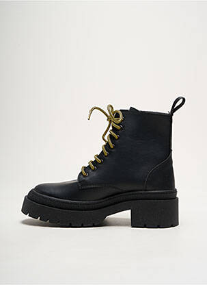 Botine/ghete material neted toc de 4 la 6 cm negru VICTORIA femeie
