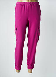 Pantalon cargo talie elastică mărime normală roz SEE THE MOON femeie
