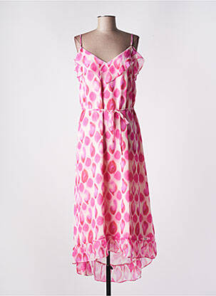 Rochie midi roz LES P'TITES BOMBES femeie