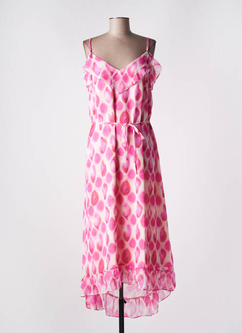 Rochie midi roz LES P'TITES BOMBES femeie