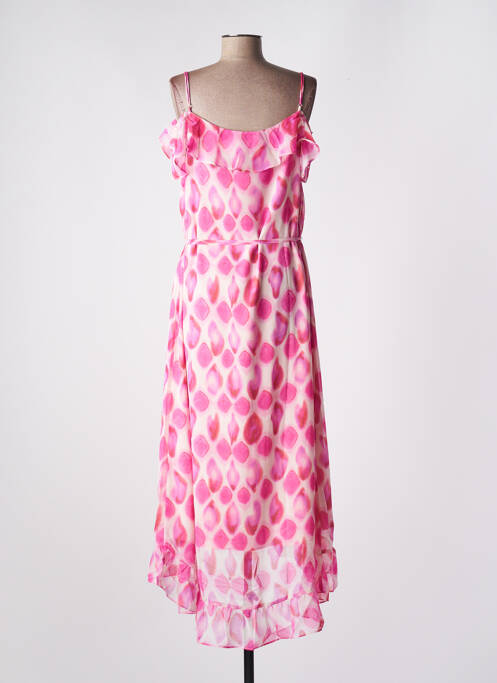 Rochie midi roz LES P'TITES BOMBES femeie