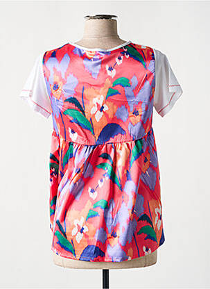 Top țesătură jersey mâneci scurte alb LOLITAS&L femeie