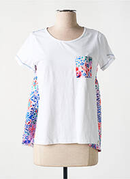 Top țesătură jersey mâneci scurte alb LOLITAS&L femme