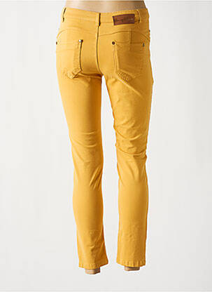 Pantalon 7/8 țesătură poplin talie joasă galben LOLA ESPELETA femeie