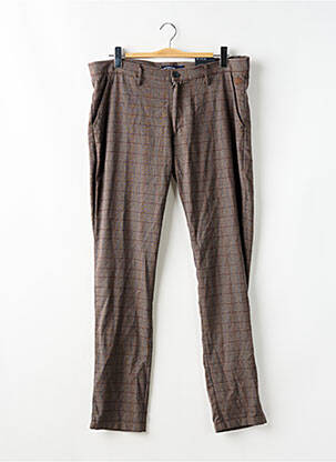 Pantalon chino țesătură melanj mărime normală maro BRUCE & BUTLER  bărbat