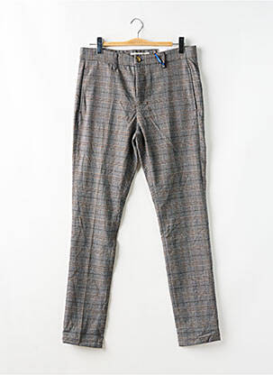 Pantalon chino țesătură melanj mărime normală gri PRIVATE BLUE bărbat