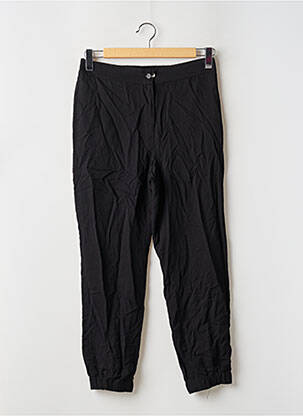 Pantalon 7/8 țesătură poplin mărime normală negru YUGEN femeie