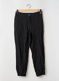 Pantalon 7/8 țesătură poplin mărime normală negru YUGEN femeie