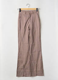 Pantalon evazat închidere cu fermoar sub clapetă cu cârlig talie înaltă maro DAISY STREET femme