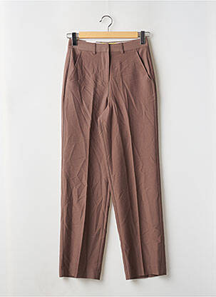 Pantalon drept elasticitate talie înaltă maro JJXX femeie