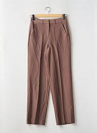 Pantalon drept elasticitate talie înaltă maro JJXX femeie