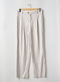 Pantalon drept elasticitate talie înaltă bej MANGO femme