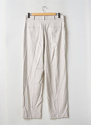 Pantalon drept elasticitate talie înaltă bej MANGO femeie