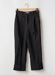 Pantalon drept elasticitate talie înaltă negru MANGO femme