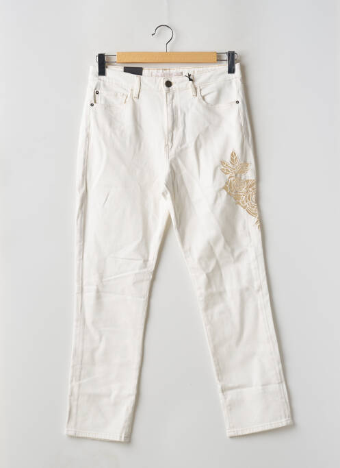 Blugi cu croială dreaptă alb GUESS femeie