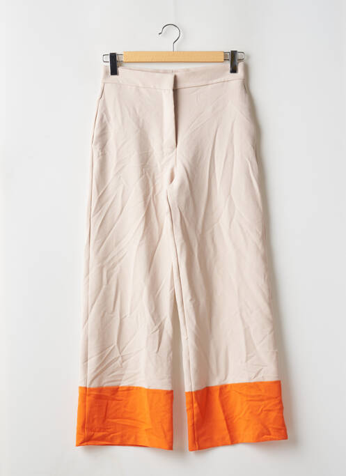 Pantalon larg bej NOOR BY NORA GHARIB femeie