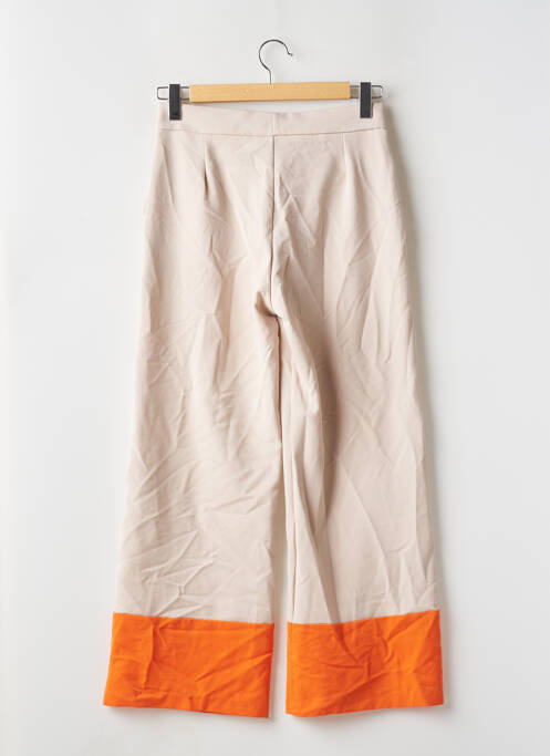 Pantalon larg bej NOOR BY NORA GHARIB femeie