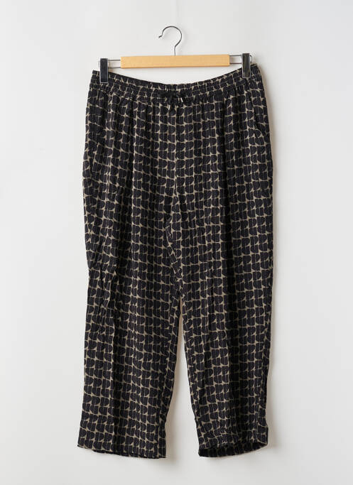 Pantalon drept țesătură poplin talie înaltă negru OPUS femme