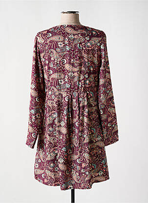 Rochie scurtă croială evazată mâneci lungi roșu COLINE femeie