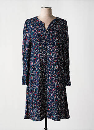 Rochie midi imprimeu floral mâneci lungi albastru ÉTYMOLOGIE femeie