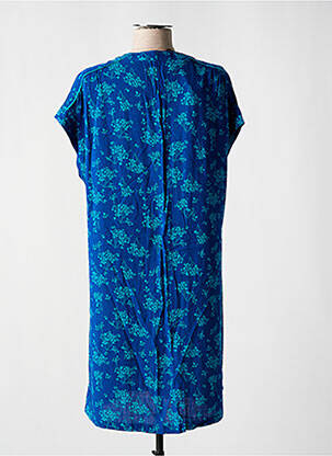 Rochie scurtă croială fluidă mâneci scurte albastru ÉTYMOLOGIE femeie