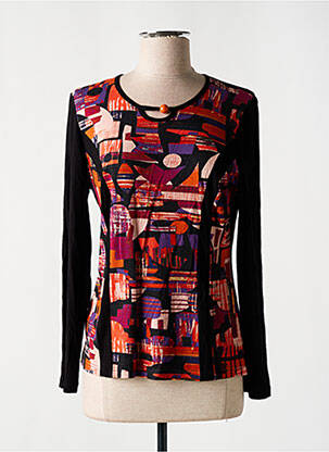 Tricou mâneci lungi mâneci lungi negru GUY DUBOUIS femeie