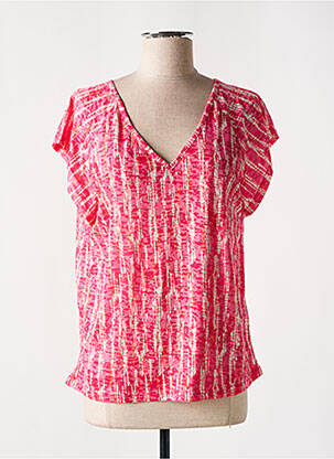 Tricou imprimeu fantezie mâneci scurte roz ÉTYMOLOGIE femeie