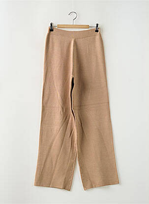 Pantalon drept talie elastică bej WNT COLLECTION femeie