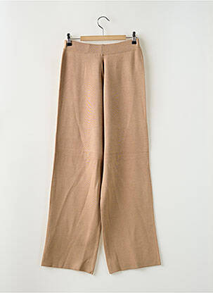 Pantalon drept talie elastică bej WNT COLLECTION femeie