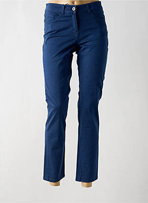 Pantalon 7/8 închidere cu fermoar sub clapetă cu nasturi albastru ESPRIT DE LA MER femeie