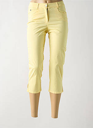 Pantalon trei sferturi buzunare galben GUY DUBOUIS femeie
