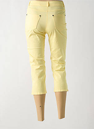 Pantalon trei sferturi buzunare galben GUY DUBOUIS femeie