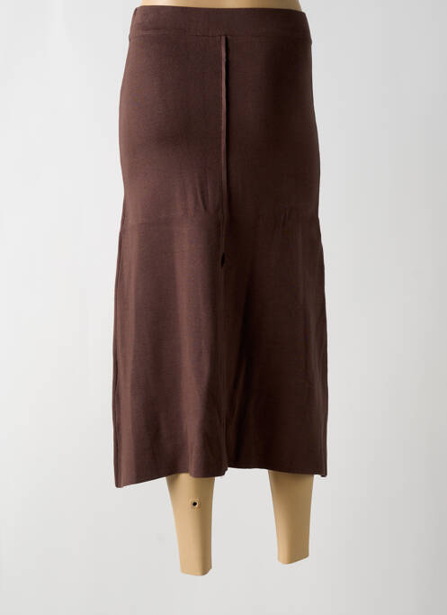 Fustă midi maro WNT COLLECTION femeie