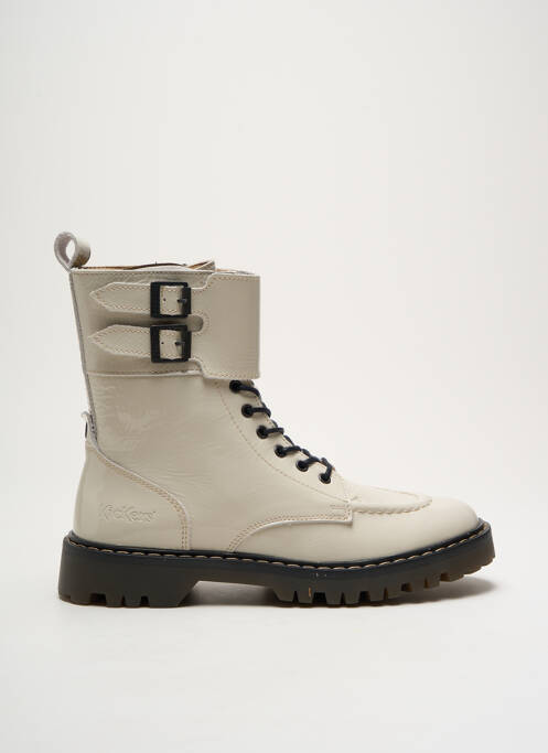 Botine/Ghete alb KICKERS femeie