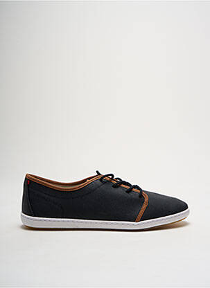Adidași material neted vârf rotund negru LAFEYT bărbat