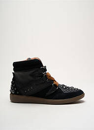 Adidași nubuc toc plat până la 3 cm negru GROUNDFIVE femme