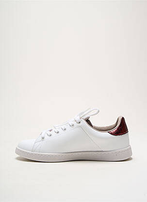 Adidași material neted toc plat până la 3 cm alb VICTORIA femeie
