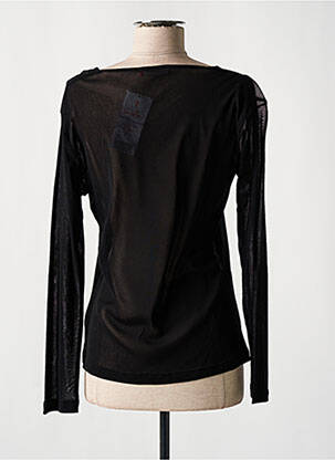Top guler rotund mâneci lungi negru GRIFFON femeie