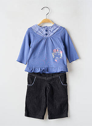 Set pantaloni tip de tricou albastru MINI POUCE fată