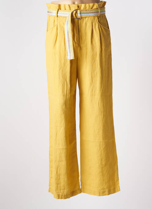 Pantalon drept galben 7 SEASONS femeie