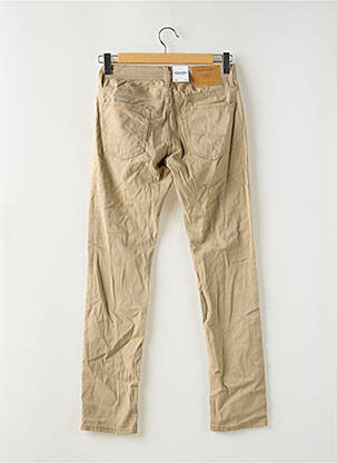 Pantalon slim elasticitate mărime normală bej JACK & JONES bărbat