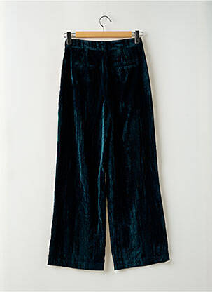 Pantalon larg talie cu cleme talie înaltă verde ONLY femeie